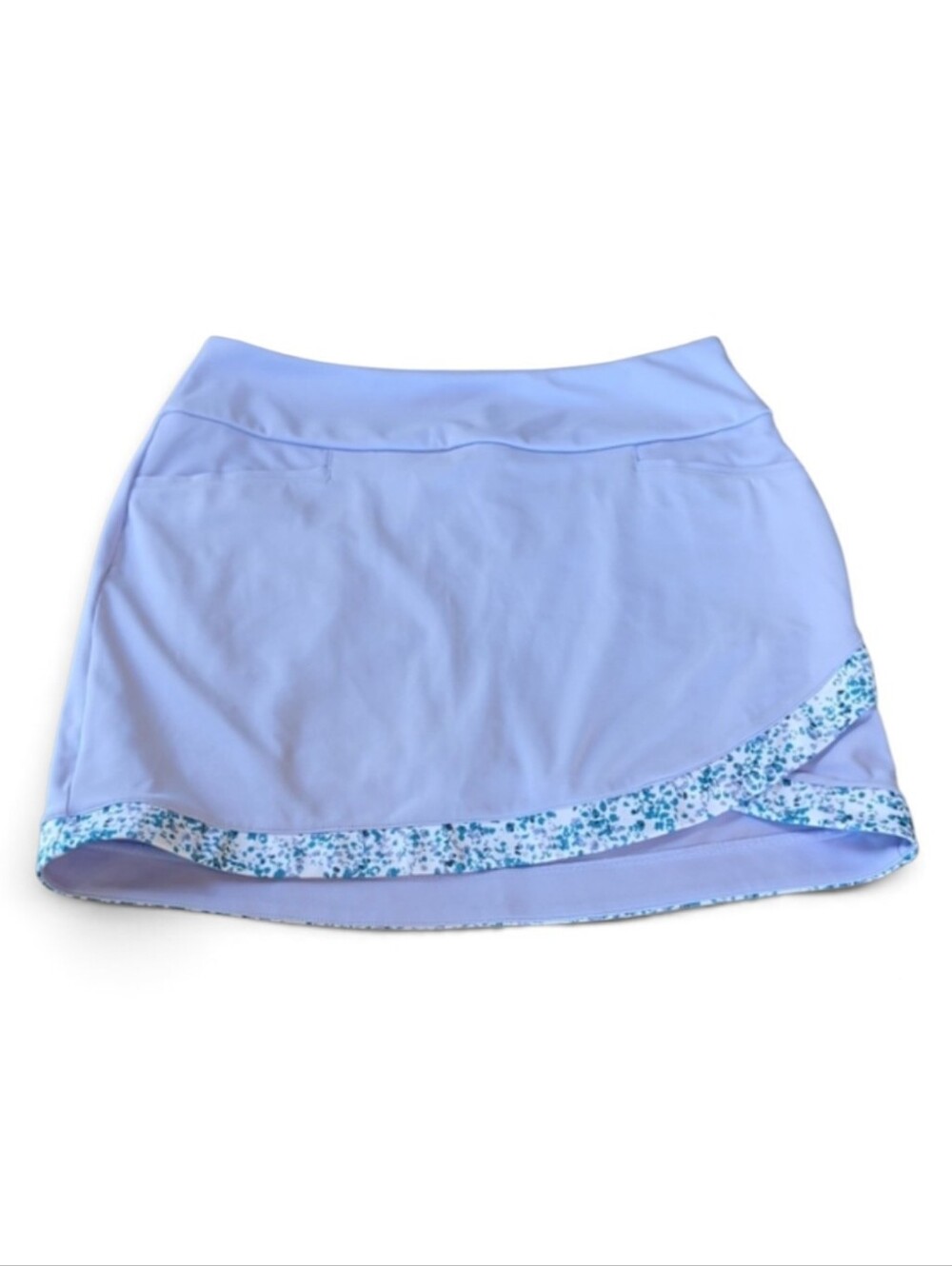 Adidas, Primegreen, Lavender Color Skort With Floral Trim. Small